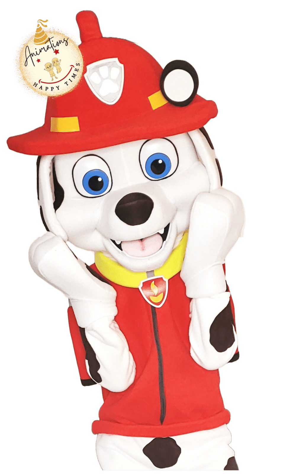 Mascotte Marcus Pat Patrouille pour animation anniversaire en Normandie
