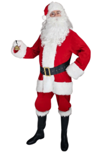 costume-père-noel avec une cloche à la main