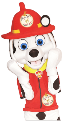 Location costume et d&eacute;guisement mascotte Marcus Pat Patrouille en Normandie - Animations Happy Times