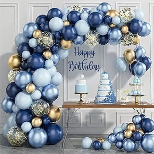 Kit arche ballon bleu marine pour décoration anniversaire