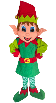 Location costume et d&eacute;guisement mascotte Lutin du P&egrave;re No&euml;l en Normandie - Animations Happy Times