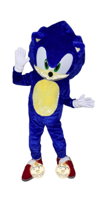 Location costume et d&eacute;guisement mascotte Sonic en Normandie - Animations Happy Times