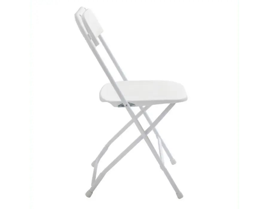 Chaise pliante blanche de réception vue de profil - Animations Happy Times