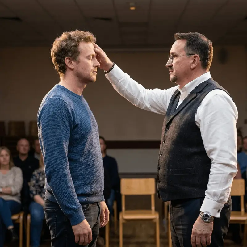 Spectacle d'hypnose de scène magicien professionnel Normandie