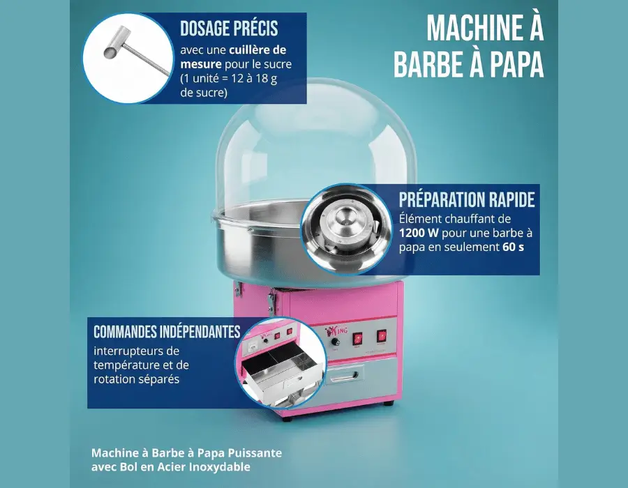 Informations machine barbe à papa