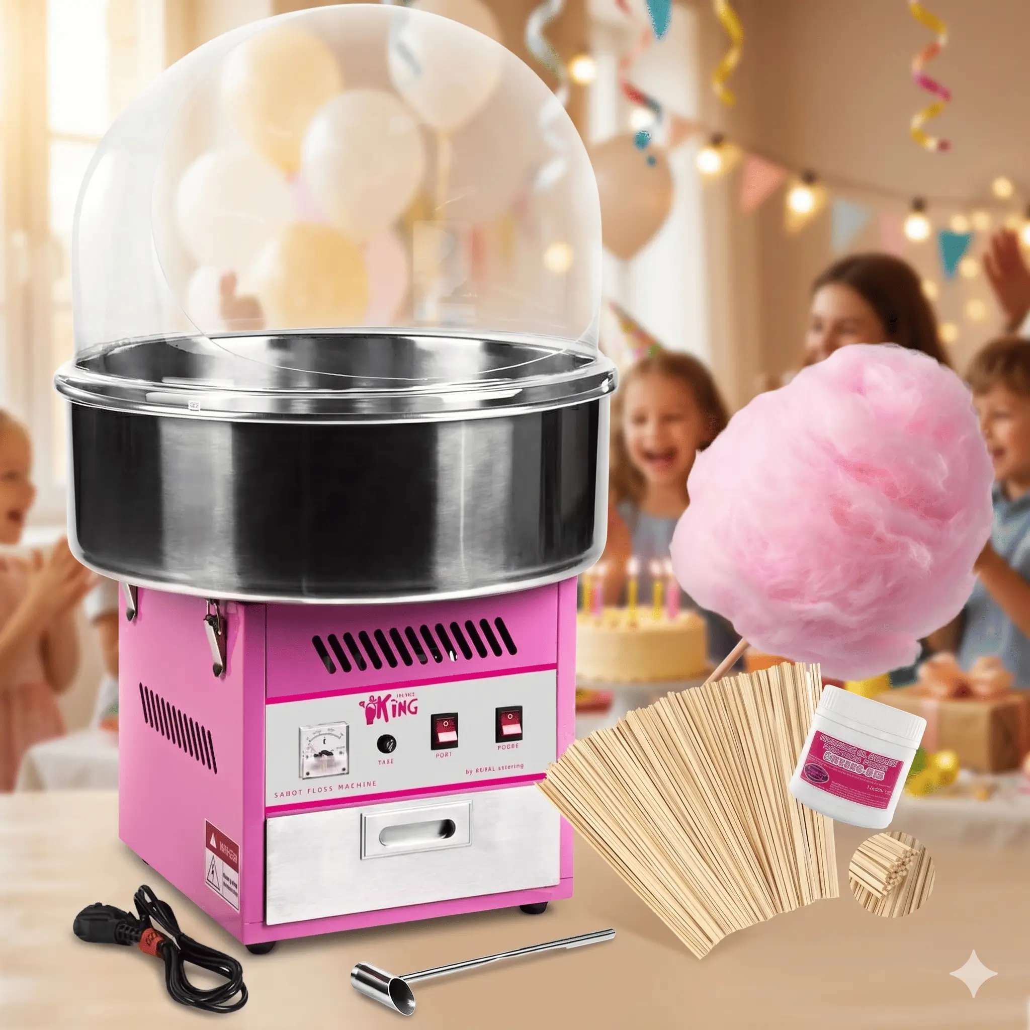 Location machine barbe à papa pour anniversaire en Normandie - Animations Happy Times