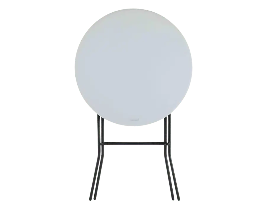 Structure acier époxy noir du mange-debout pliant 80 cm