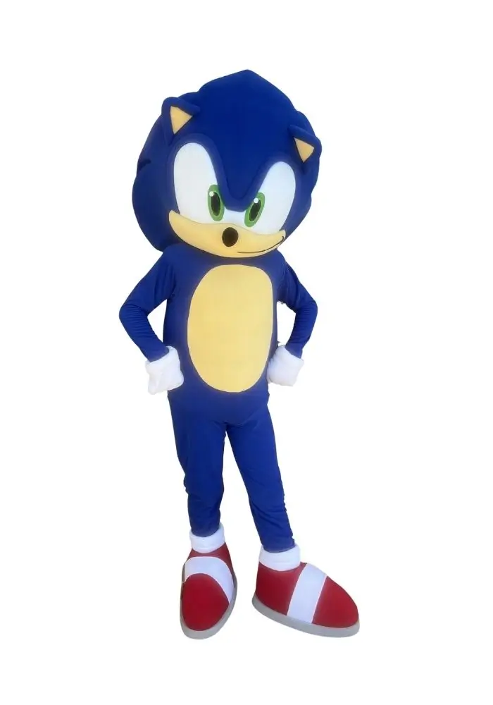 Mascotte Sonic pour animation anniversaire enfant en Normandie - Animations Happy Times