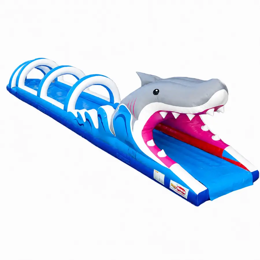 Ventriglisse gonflable géant requin 15 m en location en Normandie
