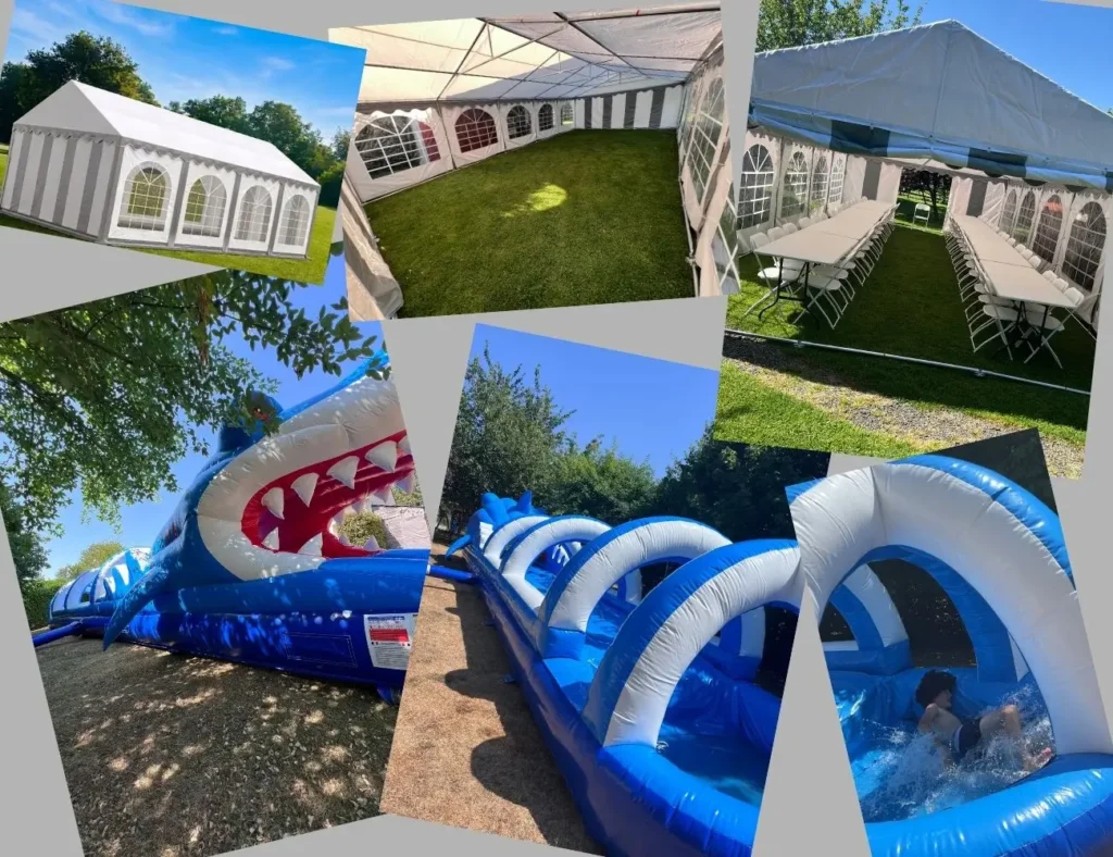 Location de barnum et de ventriglisse pour une cousinade en Normandie - Animations Happy Times