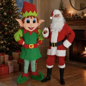 Vignette du costume de lutin en situation lors d'une fête de fin d'année