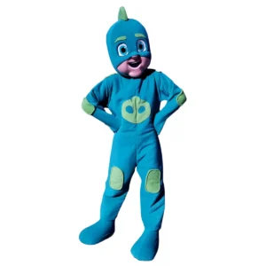 Mascotte Gluglu des Pyjamasques en tenue verte, personnage grandeur nature
