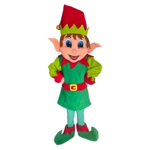 Location costume et déguisement mascotte Lutin du Père Noël en Normandie - Animations Happy Times